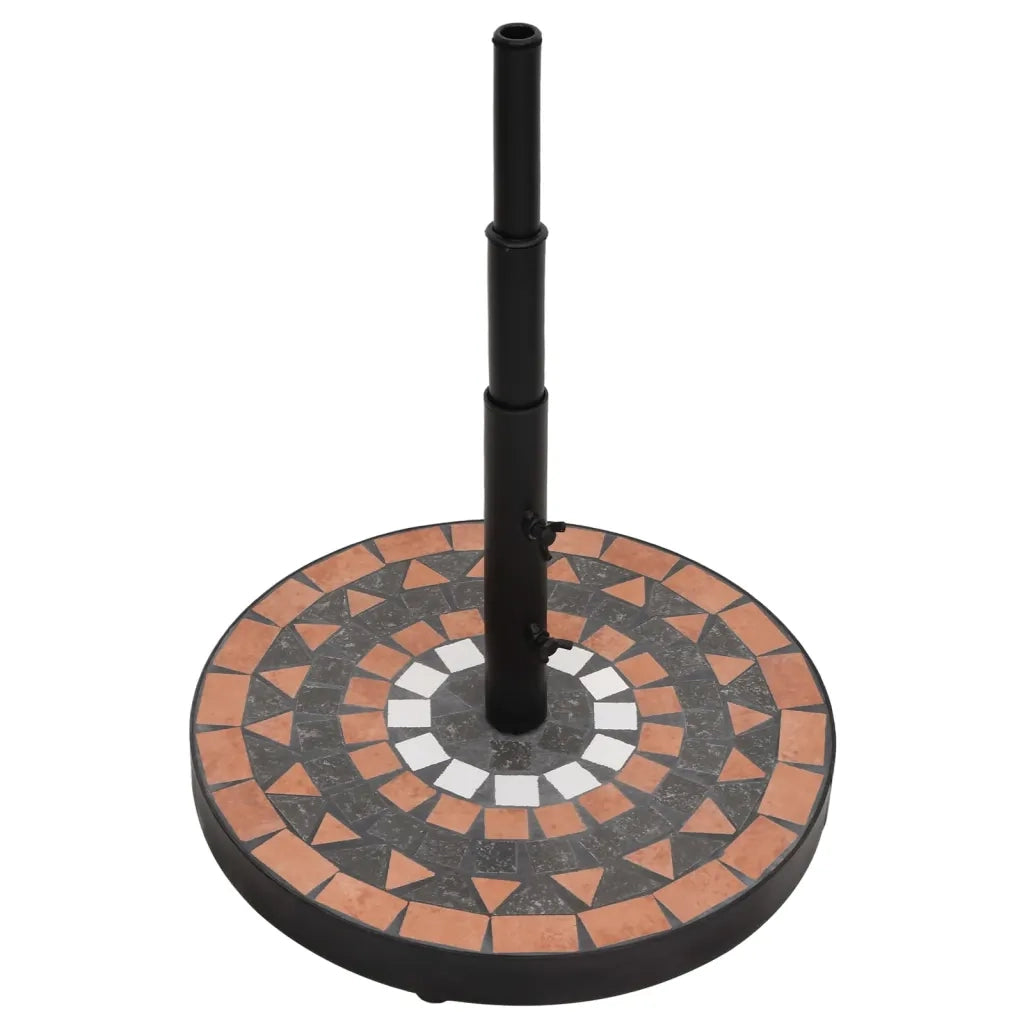 Base per Ombrellone Terracotta e Bianco Rotonda 12 kg 362225