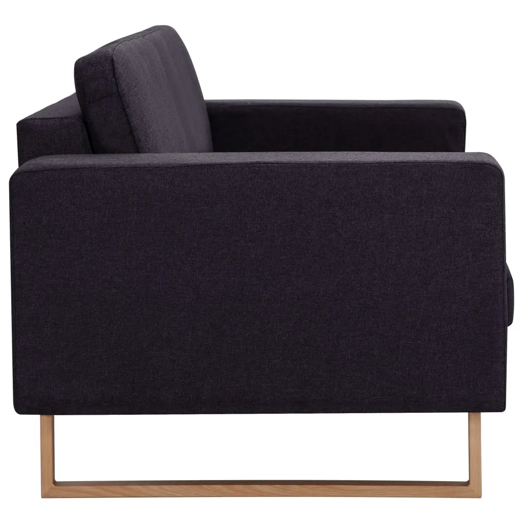 Set Divani 2 pz in Tessuto Nero cod mxl 38608