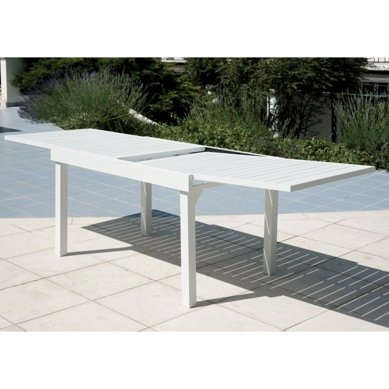 Tavolo Montecatini 135/270X90,5 - Alluminio Bianco Moia