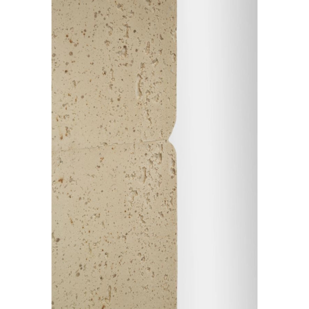 Specchio da parete rettangolare in poliresina effetto pietra 70x160 cm