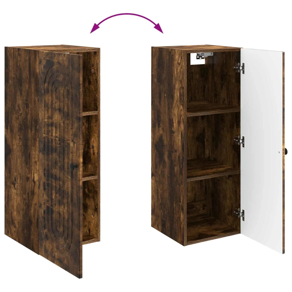 Mobiletto a muro Rovere Fumo 33 x 34,5 x 90 cm