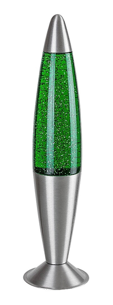Lampada lava Rabalux Glitter2 verde LED 25W argento