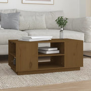 Tavolino da Salotto-Tavolino da soggiorno-Tavolo ambra 90x49x40,5 cm Legno Massello di Pino