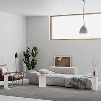 Set 3 Tavolini da Soggiorno Varie Misure in MDF Mund Bianco Rovere