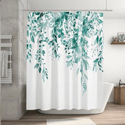 Douchegordijn per fusto, decorazione per piante, fiori, foglie, boccioli, relax, disegno di piante, esperienza rilassante in bagno, accessorio da bagno di alta qualità, tenda per doccia, 100% tessuto.