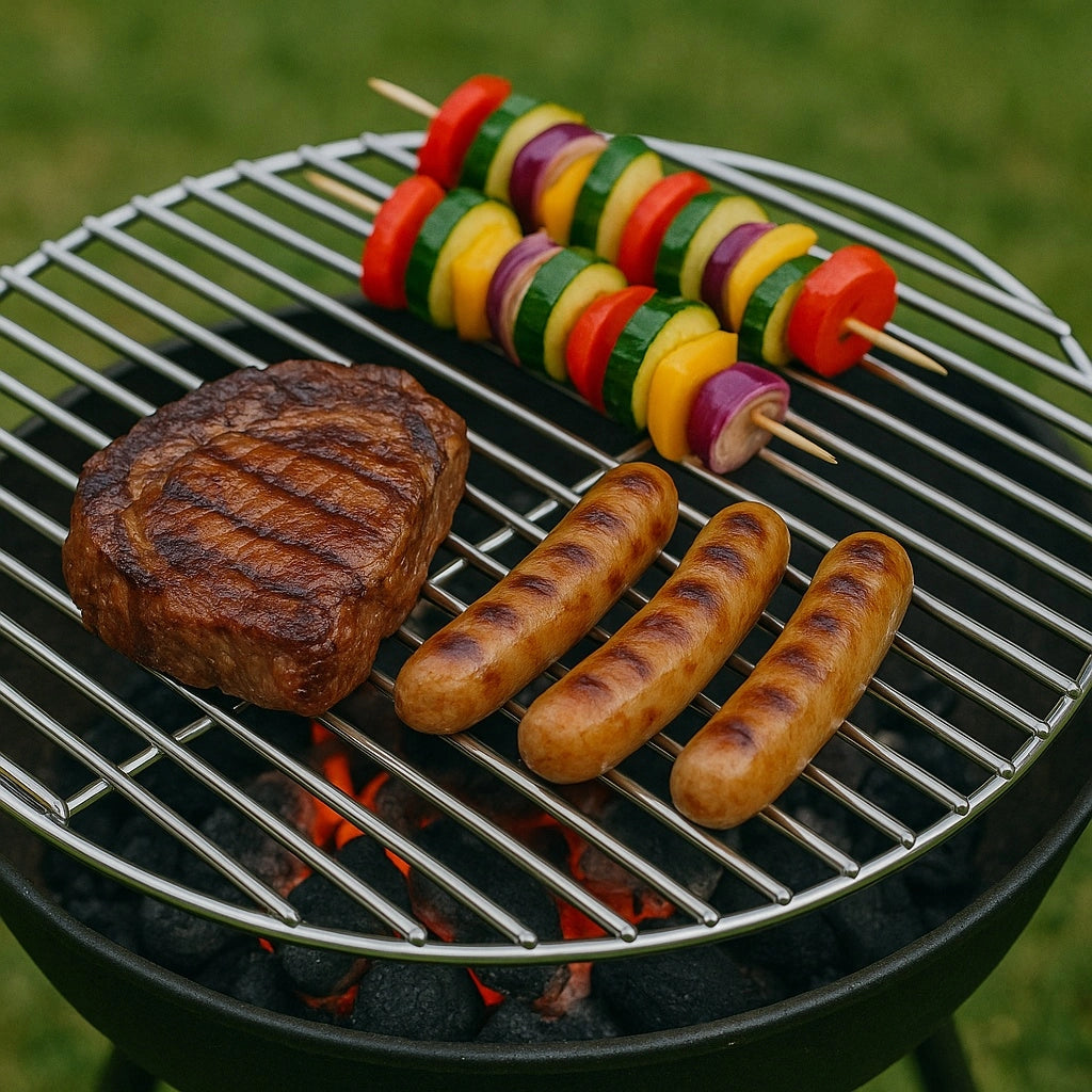 Griglia rotonda in acciaio inossidabile Ø 80 cm per barbecue a carbone e a gas
