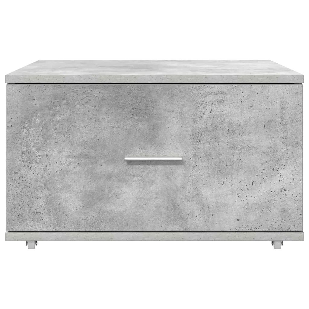 Cassettiera moderna e compatta 55 x 45 x 31 cm pratica soluzione contenitiva stile contemporaneo legno grigio cemento 02_0052196