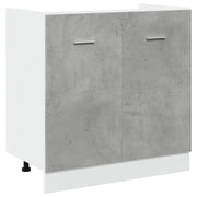 Mobile da Bagno | Armadio per Lavabo ¡°Lyon¡± Grigio Cemento 80x46x81,5 cm in