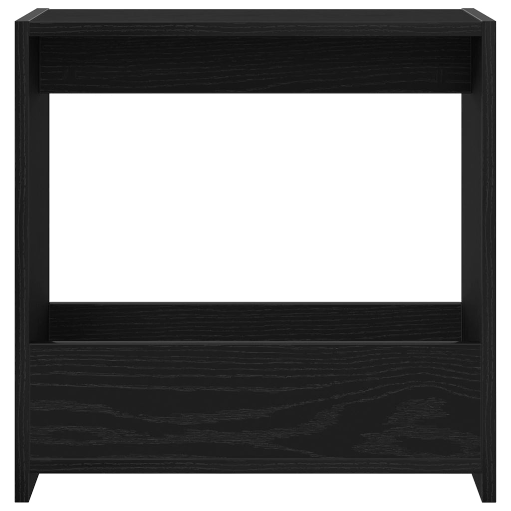 Tavolino Nero Faggio 50x26x50 cm Legno Ingegnerizzato
