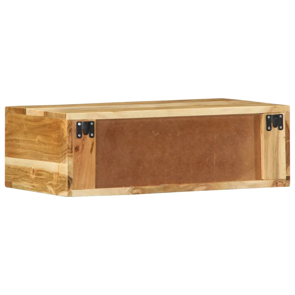 Mobile TV a Parete-Mobile TV a Muro 60x30x19 cm in Legno Massello di Acacia 453189