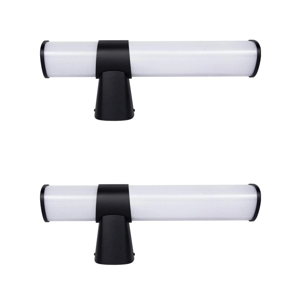 ZMH Lampada da specchio per bagno a LED 6W nera da parete per bagno 30 cm