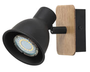 Applique moderna con interruttore GU10 nera Rabalux 5902