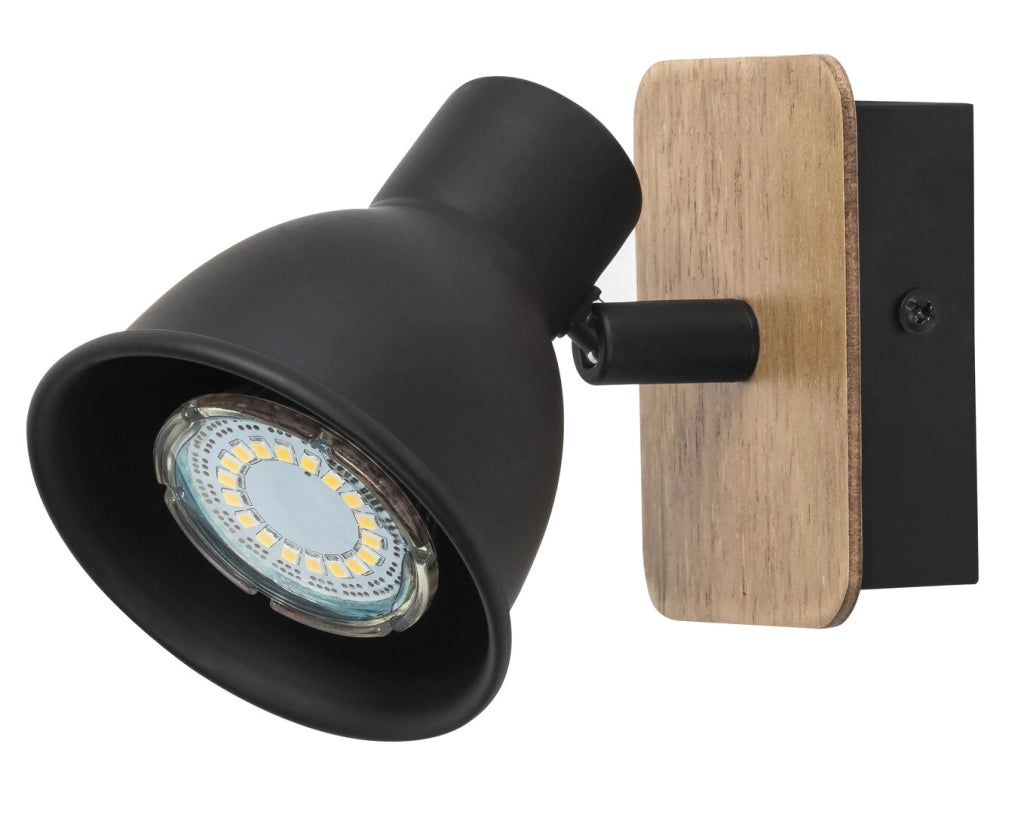 Applique moderna con interruttore GU10 nera Rabalux 5902