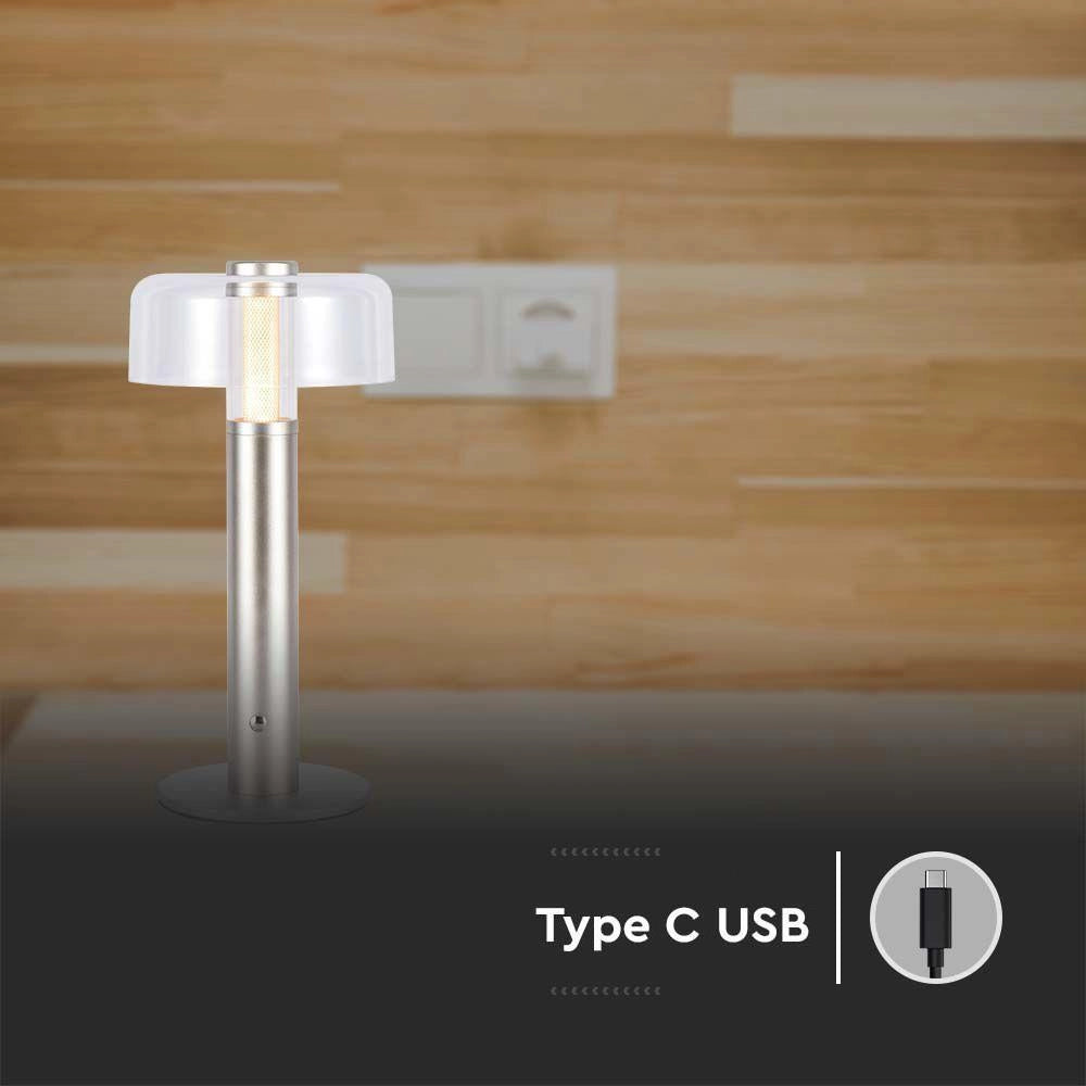Lampada da tavolo V-TAC LED 1W 100lm dimmer USB-C oro
