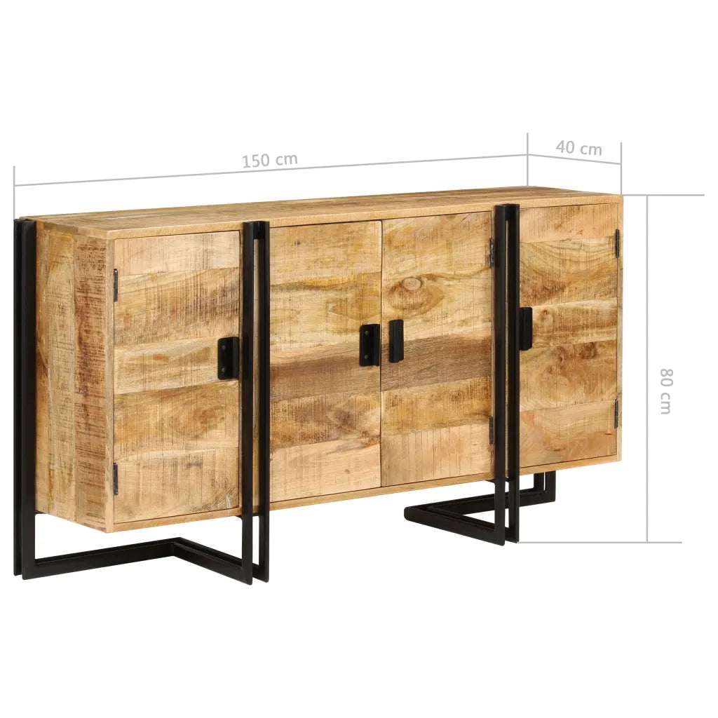 Credenza in Legno Massello di Mango 150x40x80 cm 246024