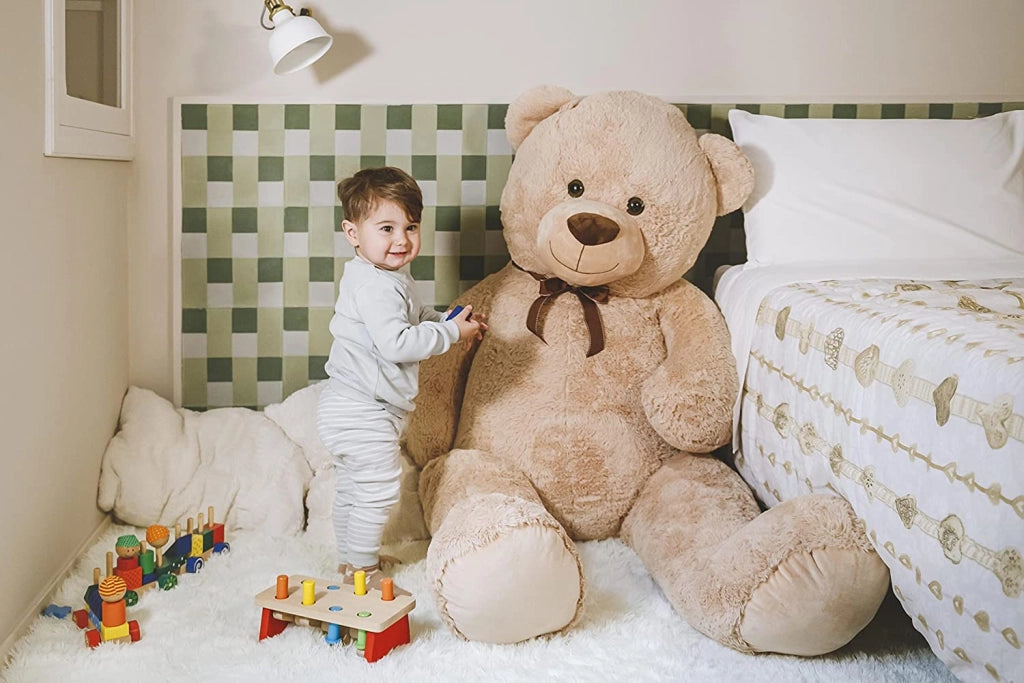 EIC Peluche orso gigante  180 cm san valentino bianco beige peluche san valentino