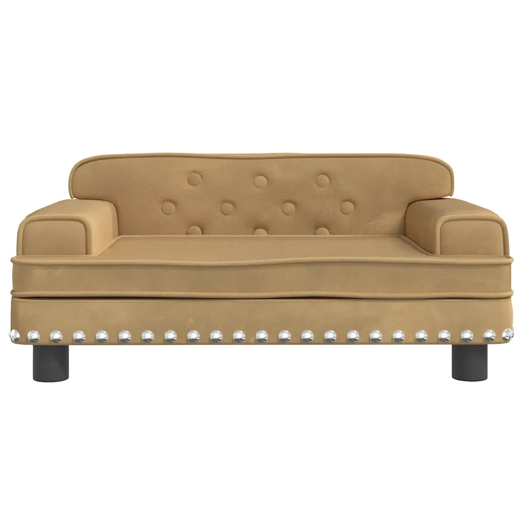 Lettino per Cani Marrone 70x45x30 cm in Velluto CFW8166605