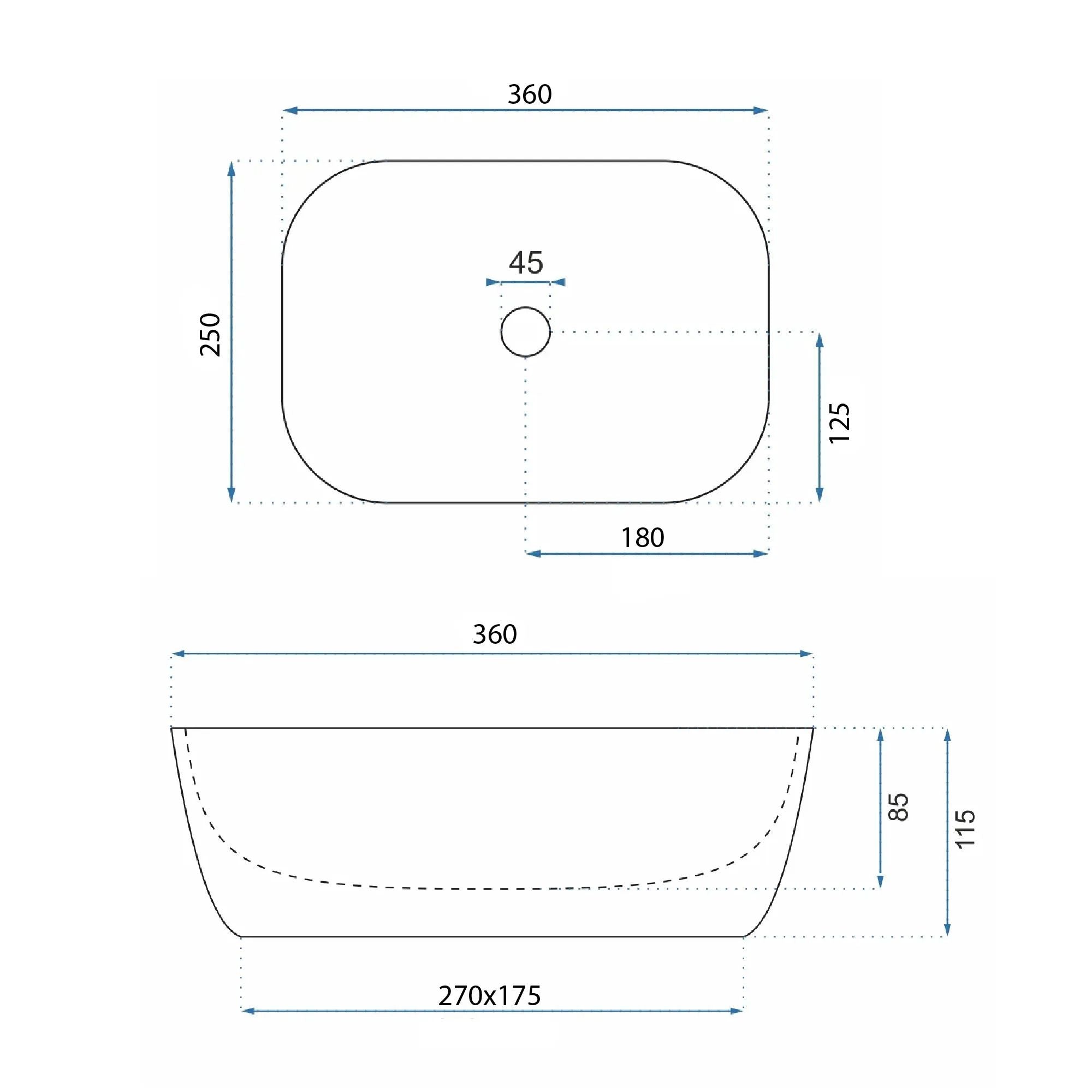 Lavabo Da Appoggio Rea Belinda Mini Travertine Matt