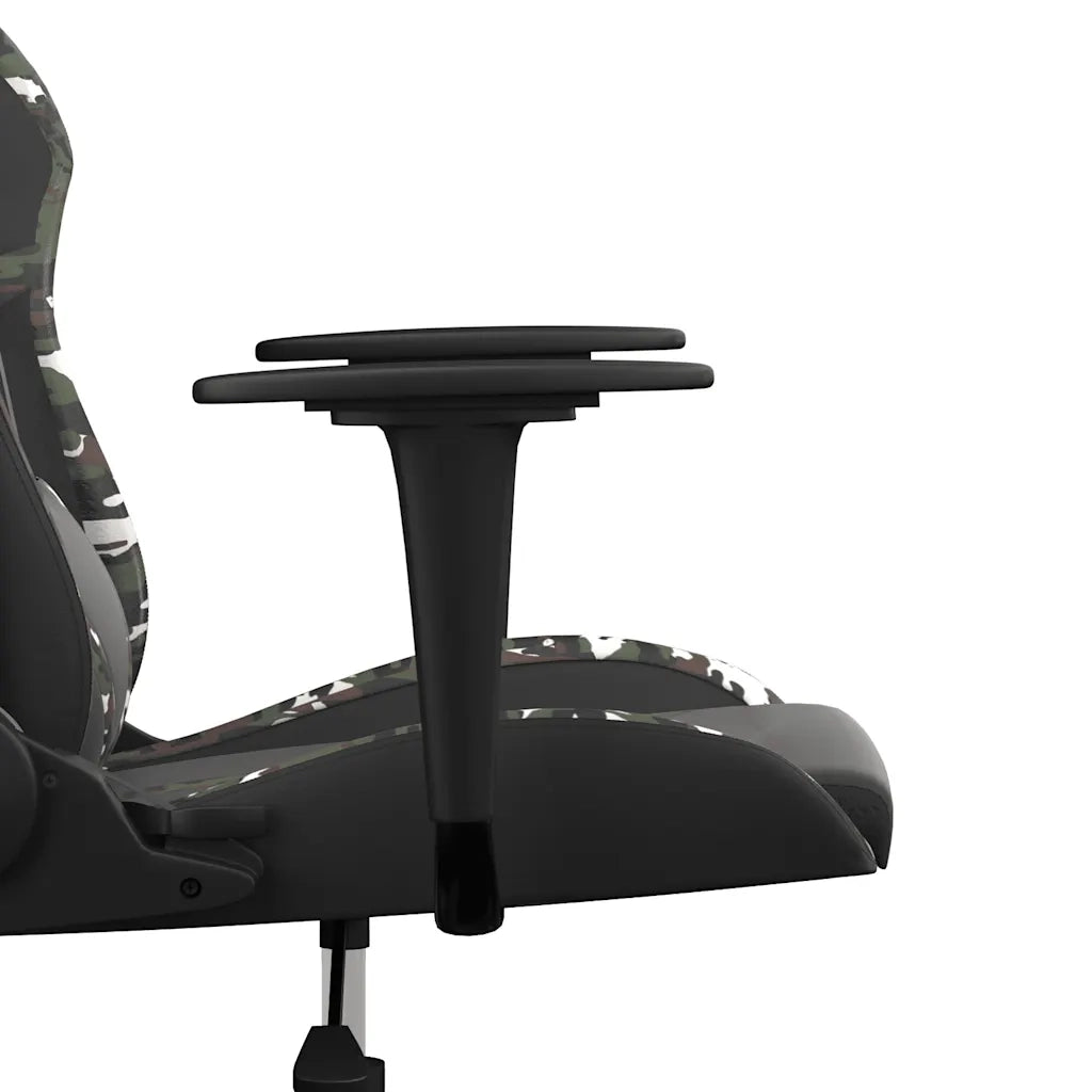 Sedia da Gaming | Sedia da e-sports Massaggiante Nero e Mimetico in Similpelle