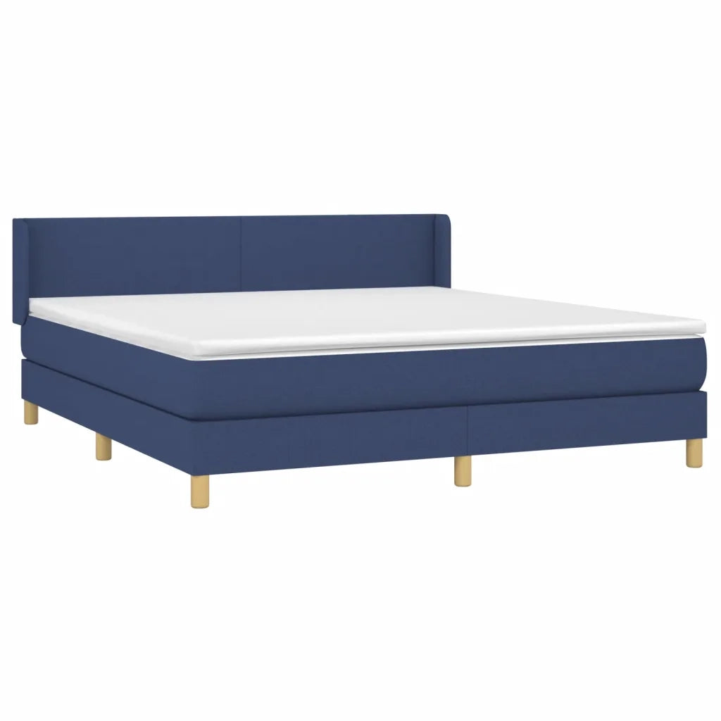 Giroletto a Molle con Materasso Blu 160x200 cm in Tessuto 3130127