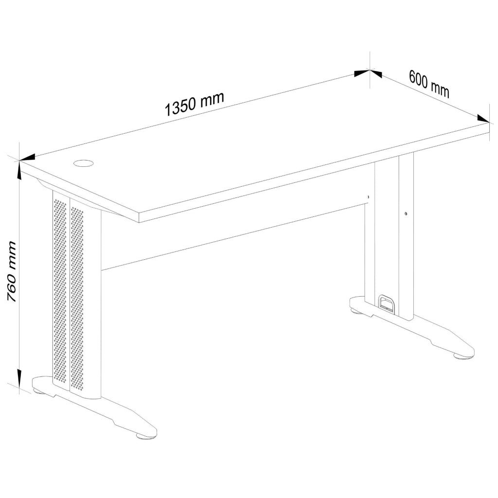 Scrivania per computer AKORD BM135 Bianco 135 cm 135x60x76 cm