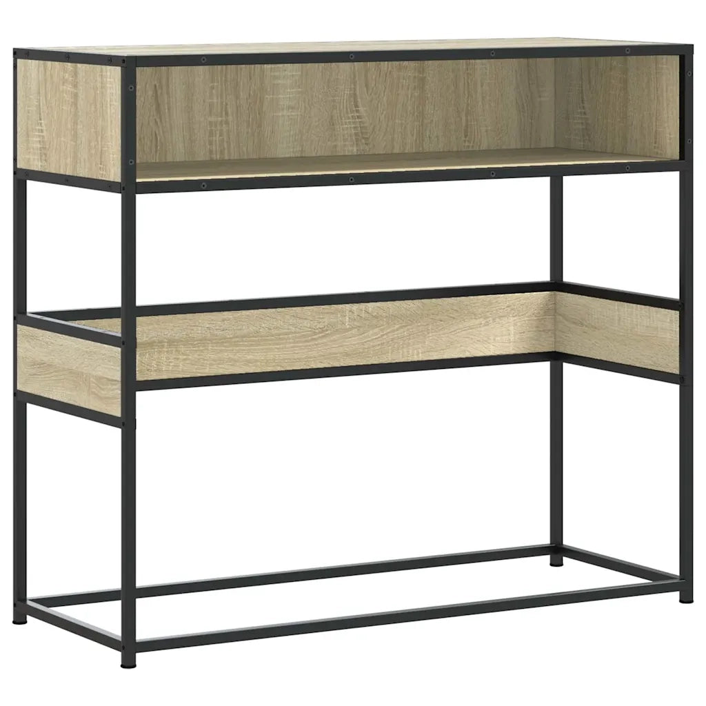 vidaXL Tavolo Consolle Rovere Sonoma 90x35x80 cm in Legno Multistrato