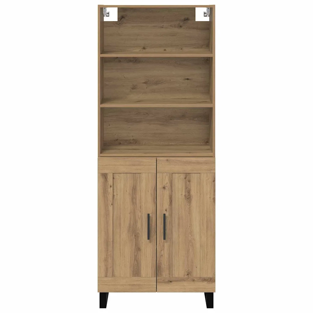 Credenza 2 pcs Rovere artigianale Legno multistrato 3415995
