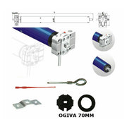 MOTORE PER TENDA DA SOLE 100KG 50NM MANOVRA COMPATIBILE CON GAVIOTA