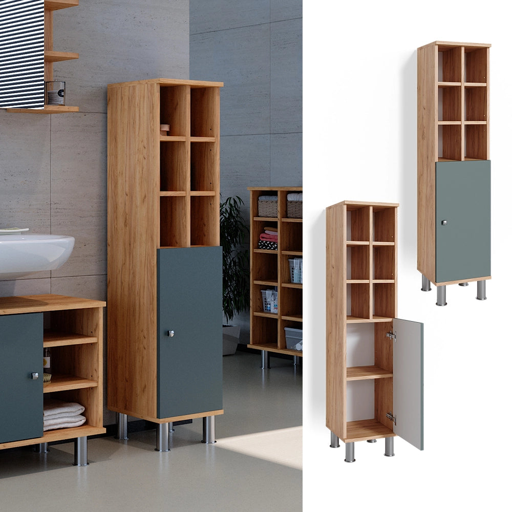 Mobiletto bagno Fynn Verde 30 x 130.6 cm porta grande Vicco