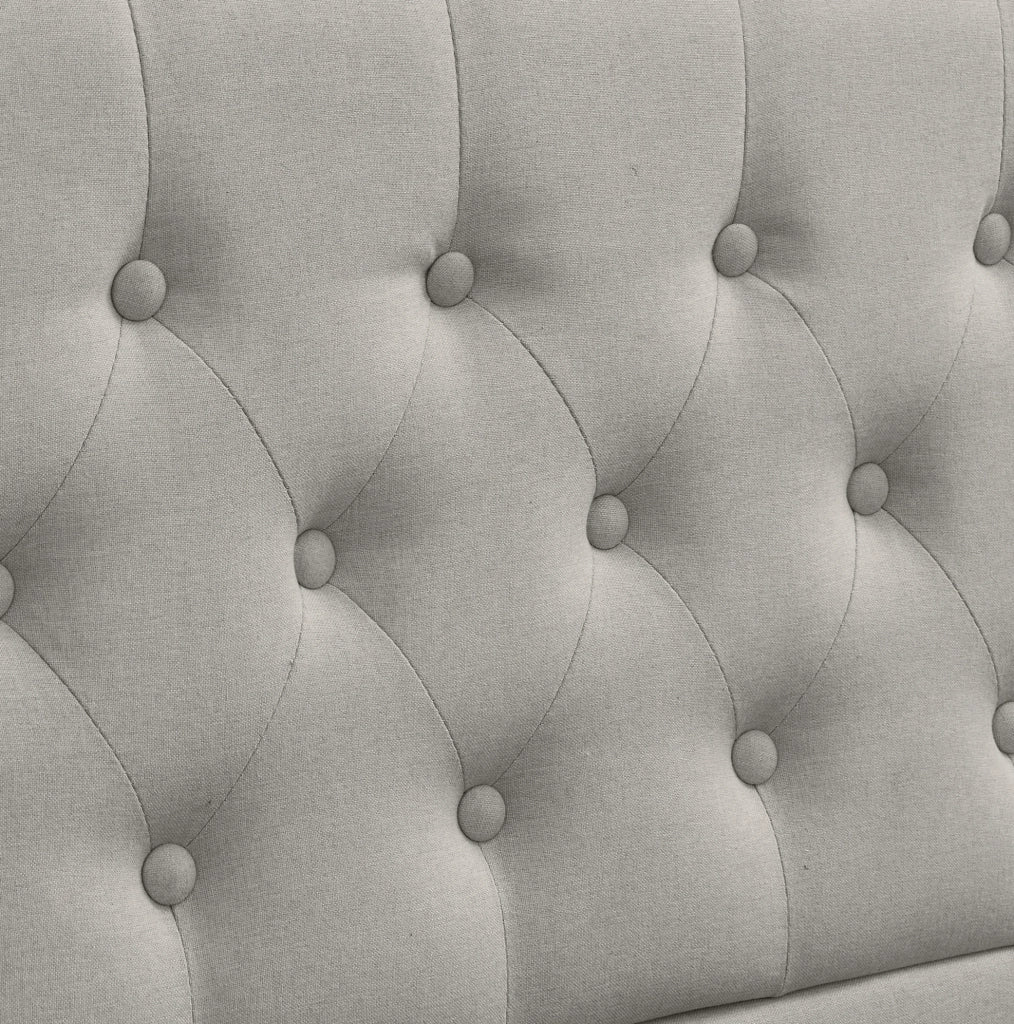 Letto imbottito grigio con vano contenitore e testiera 103 cm, 140 x 190 cm