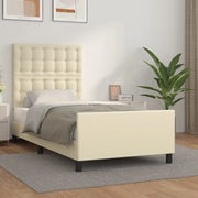 Giroletto con Testiera Crema 100x200 cm in Similpelle cod mxl 38088