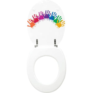 Wirquin 20718770 - sedile wc trendy line, motivo: mani colorate