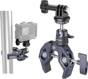 Adattatore di Montaggio Rapido per Montanti con Testa Balza per Montaggio Camere Go-Pro con Luce LED - Alta Capacità di Carico - 77 lb (35 kg)