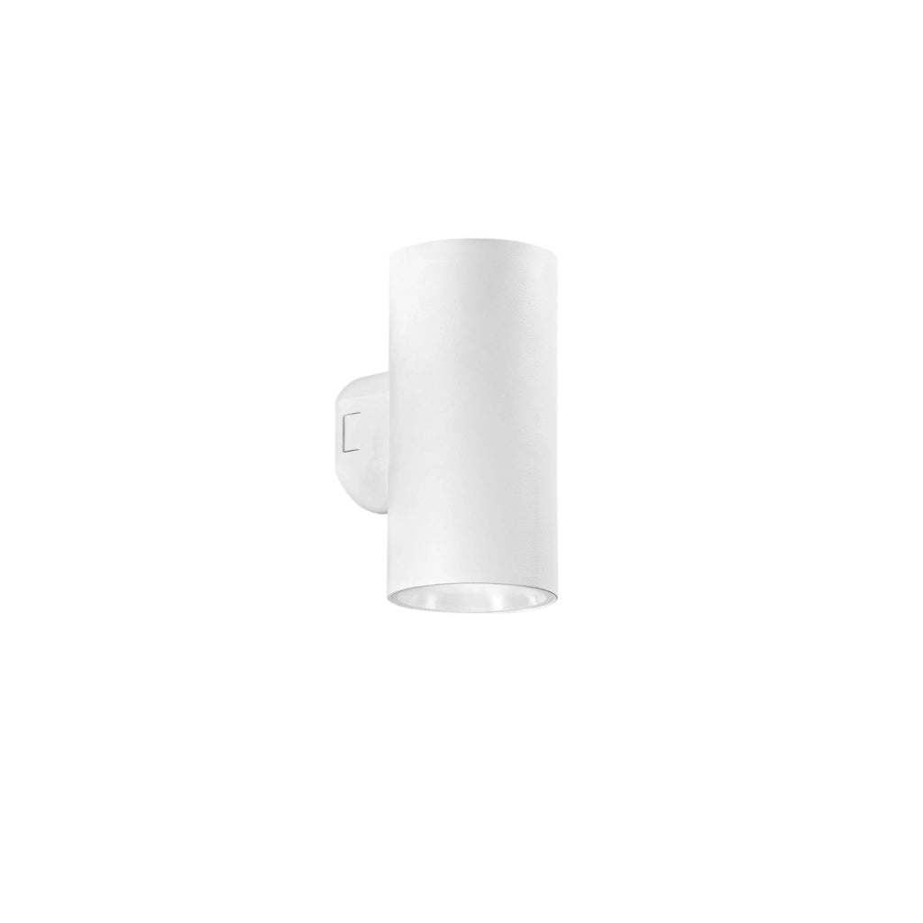 APPLIQUE BIEMISSIONE LED POLO BIANCA TONDA 16W 1960LM CCT 3000K / 4000K IP65 7,8X9,9X16,2CM