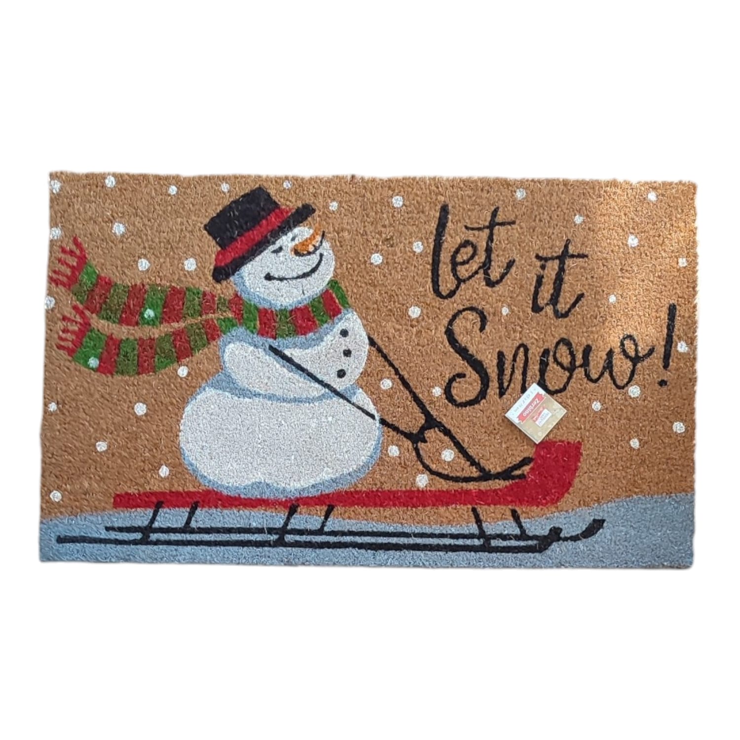 Zerbino Natalizio in Cocco 45x75 cm – Tema Festivo Antiscivolo