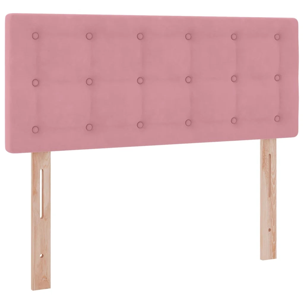 Letto con contenitore e LED con led Rosa 120 x 200 cm Velluto 3371510