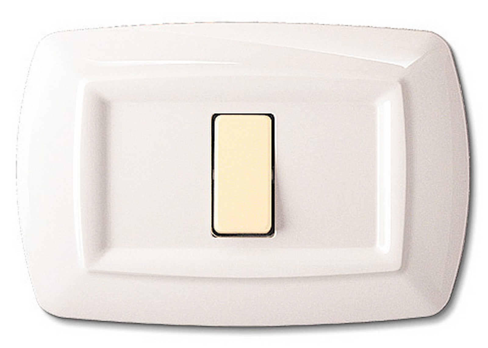 tondo' placca mod.magic termoplastica a 1 posto colore bianca cod:ferx.16716