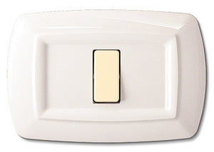 tondo' placca mod.magic termoplastica a 1 posto colore bianca cod:ferx.16716