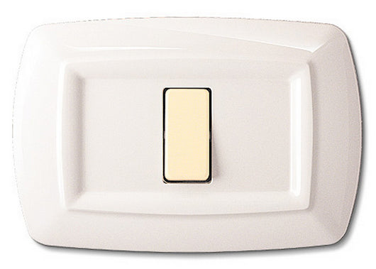 tondo' placca mod.magic termoplastica a 1 posto colore bianca cod:ferx.16716