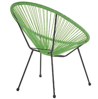 2 x Sedia Poltrona in Polyrattan per Giardino Terrazzo Interno Esterno Moderna Verde