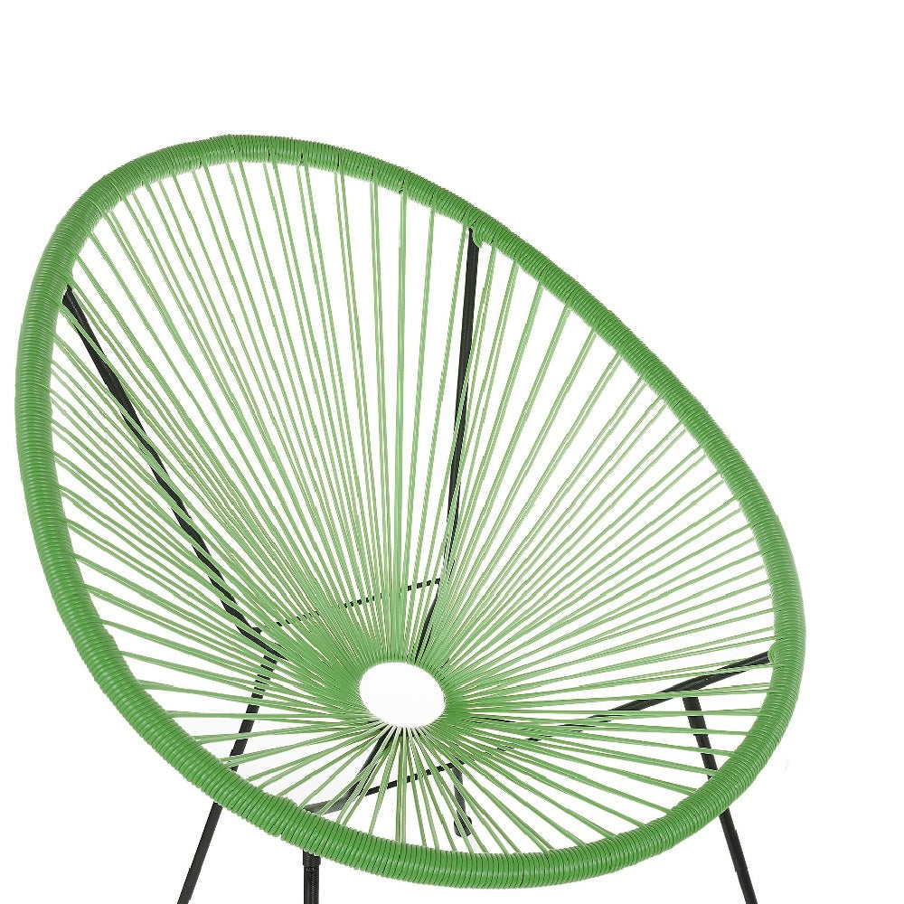 2 x Sedia Poltrona in Polyrattan per Giardino Terrazzo Interno Esterno Moderna Verde