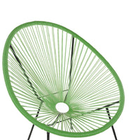 2 x Sedia Poltrona in Polyrattan per Giardino Terrazzo Interno Esterno Moderna Verde