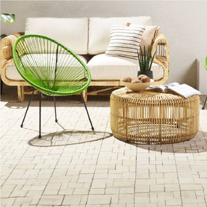 2 x Sedia Poltrona in Polyrattan per Giardino Terrazzo Interno Esterno Moderna Verde
