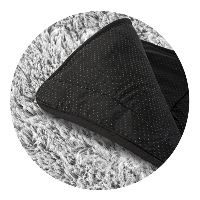 AIO FACTORY 100x70 cm Tappetino per cuccia per cani Shaggy Grigio chiaro Impermeabile