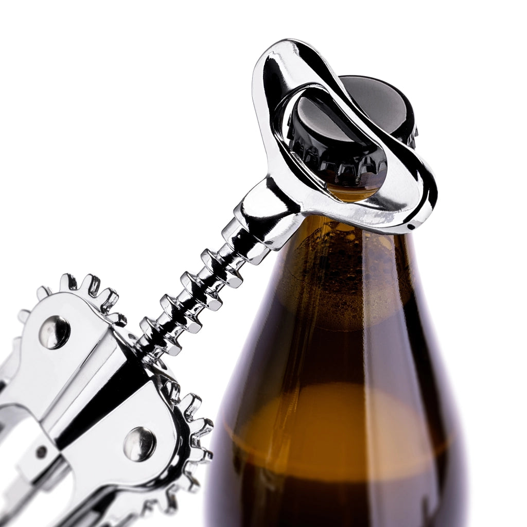Cavatappi 2 in 1 per vino e birra KADAX, apribottiglie da cameriere in acciaio