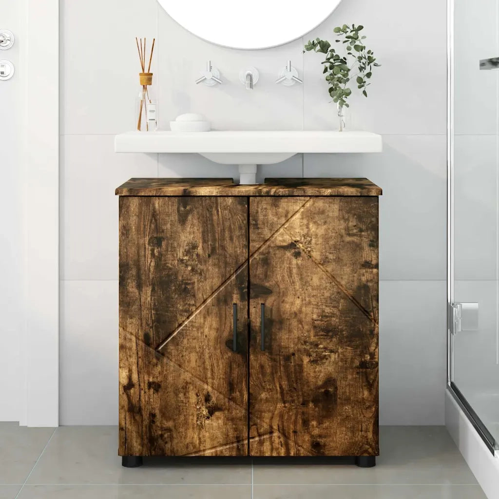 Mobile da Bagno | Armadio da bagno con archiviazione Rovere fum¨¦ 61 x 35 x 64 cm