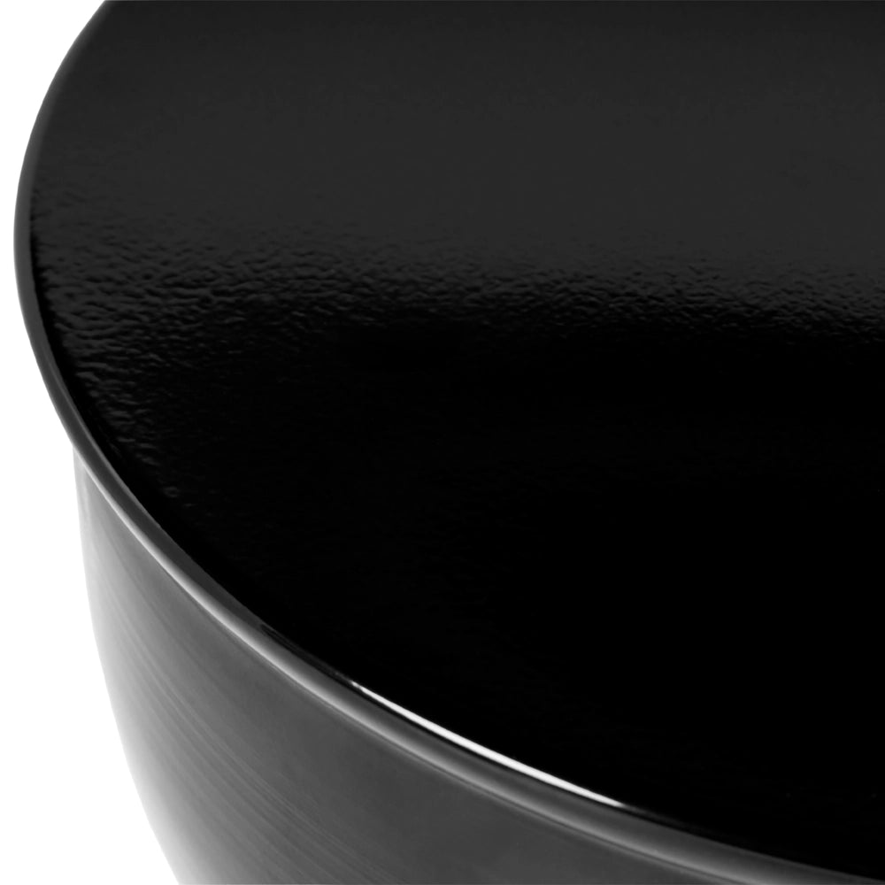 Tavolino Accent in ferro verniciato nero per soggiorno e camera da letto