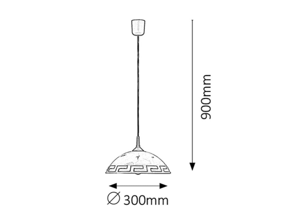 Lampada a sospensione Rabalux Etrusco bronzo E27 60W