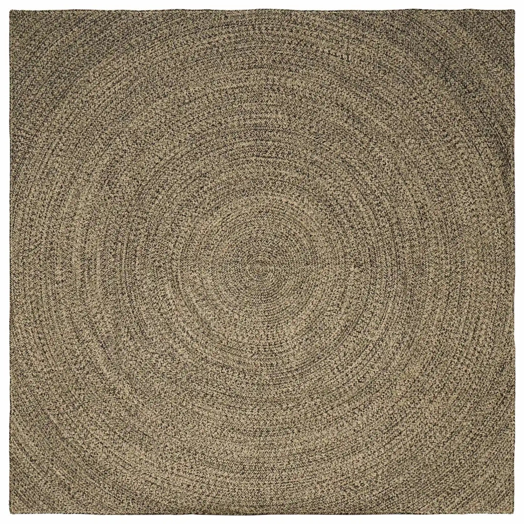 Tappeti per area Naturale e Nero 200 x 200 cm Juta
