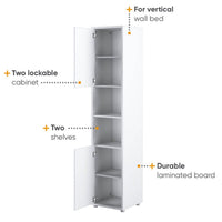 Lenart mobile BC 08 colonna verticale camera da letto cm46x45x217h biaco opaco